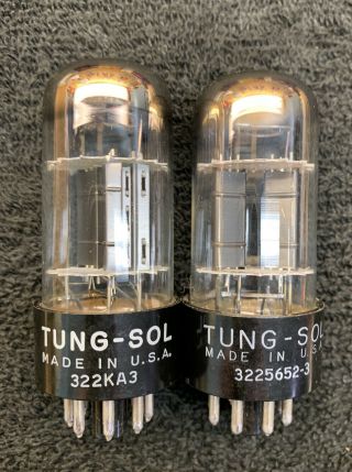 2 NOS NIB Matched Tung - Sol 6SN7GTB Tall Bottle Tubes USA 3