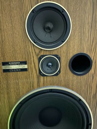 Pioneer Cs - G303 3 - Way Floor Speakers W/ 12 " Woofers Made In Usa 120w 6 Ohms Pair