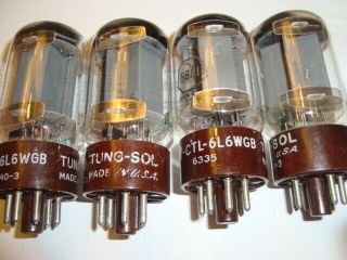 One Matched Quad Of 6l6wgb (5881) Tubes,  By Tung - Sol,  Ratings