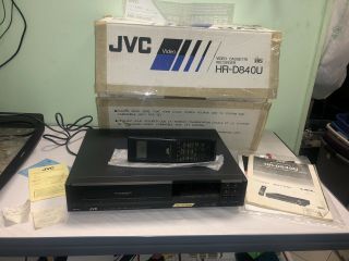 Jvc Hr - D840u Hi - Fi Stereo Video Cassette Recorder W Remote Control & Box See