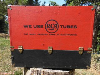Old Rca Color Tv Tube Repair Box Technician Case Mid - Century Large