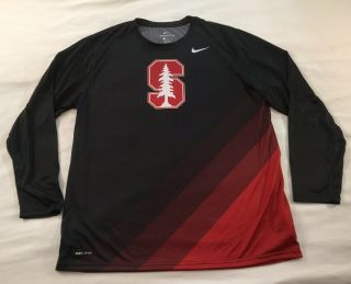 Men’s Nike Dri - Fit Stanford Cardinal Long Sleeve Shirt Size Adult Xl Extra Large
