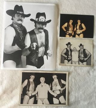 Blackjacks Mulligan & Lanza,  Bobby Heenan Photo Set 4 Photos - Rare
