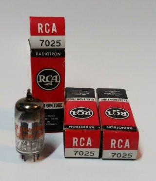 3 Vintage Nos Rca 7025 Preamp Amplifier Vacuum Tubes Tube Usa