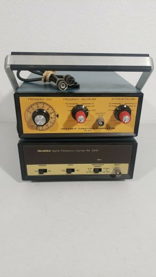 Heathkit Digital Frequency Counter Im - 2410 And Function Generator Ig - 1271
