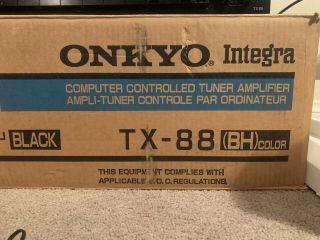 Onkyo TX - 88 Integra Computer Controlled Tuner Amplifier With Remote 3