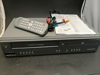 Magnavox Vcr/dvd Combo Model Dv225mg9 With Remote & Cables