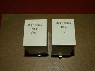 Pair,  Western Electric Type 289a Input Transformers,  Good
