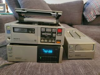 Sony Sl - 2000 & Tt - 2000 Betamax Portable Video Recorder,  Timer,  &charger Parts Only
