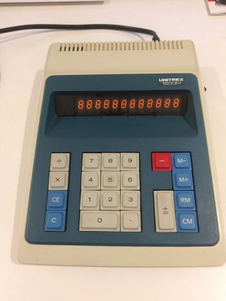 Vintage Unitrex 1200m Desktop Collectable Calculator With Panaplex Display L@@k
