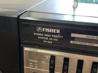 Vintage Fisher Boombox Stereo High Fidelity System AC/DC PH - 463,  A Rare Find 3
