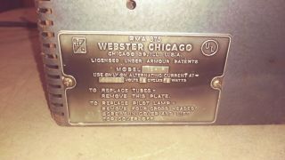 Vintage Webster Chicago Wire Recorder RMA 375 Electronic Memory 3