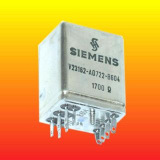Siemens V23162 - A0722 - B604 Cradle N Relay 1700 Ohm 2pdt 32vdc 0.  2a