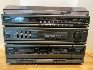 Panasonic Sg - H10 Stereo System Record Cassette Am/fm Radio/phono W Sony Spreakrs