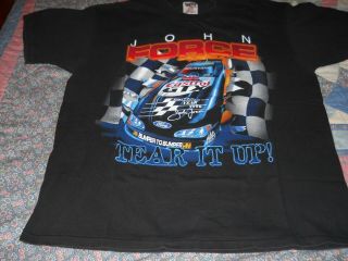 John Force Driver Of The Year 1996 T - Shirt Black X - Large