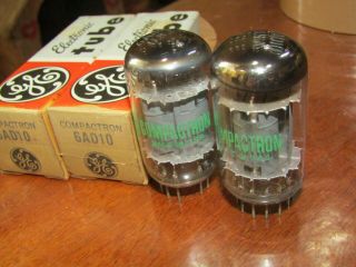 6ad10 Vacuum Tubes Ge Matched Pair Appj Pa1501a Amplifier Vintage