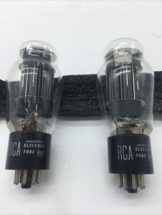 2 Vintage Rca 6as7g Vacuum Tubes Black Plate Matching Date Codes Usa