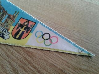 1972 Germany Munich Olympic Pennant HB BEER Ad IN MUNCHEN EIN HOFBRAUHAUS RARE 3