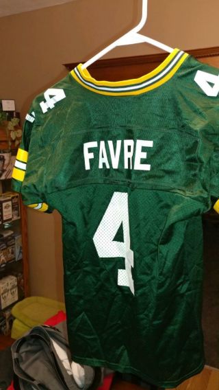 Pre - Owned Nfl Green Bay Packers Qb Brett Favre 4 Puma Jersey Youth Size Small 8
