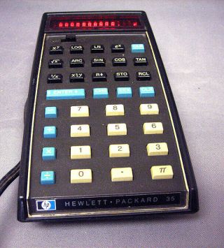 Hp 35 Scientific Calculator,  Case & Power Supply