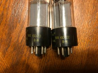 VINTAGE PAIR 7591 WESTINGHOUSE AMP AUDIO TUBE TEST STRONG 2