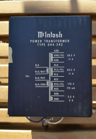 Vintage Mcintosh Mc - 2300 Power Transformer Type 044 - 242