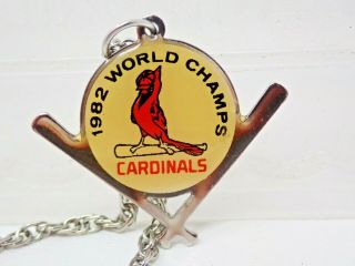 Vintage St.  Louis Cardinals Bubble Enamel 1982 World Champs Cardinals Necklace