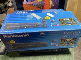 Panasonic Vcr Pv - V4611 4 Head Hi - Fi Stereo Omnivision Vhs Recorder