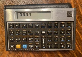 Vintage Hewlett - Packard Hp 11c Scientific Calculator,  Case Reverse Polish
