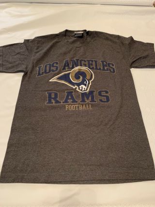 Adult Small Nfl Team Los Angeles Rams Football Gray T - Shirt
