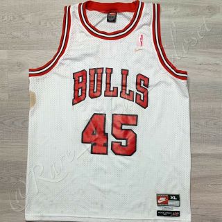 Nba Jersey Chicago Bulls Michael Jordan Nike Swingman Sz 2xl Vtg 45 Distressed