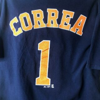 Mlb Majestic Houston Astros Carlos Correa 1 T - Shirt Xl Euc