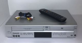 Panasonic Dvd Vhs Player Vcr Combo 4 Head Omni - Vision With Remote,  A/v Cable