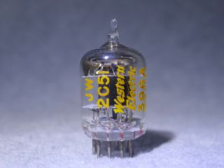 Western Electric Jw 396a/2c51 Mil - Spec Vacuum Tube Square Getter From 1952