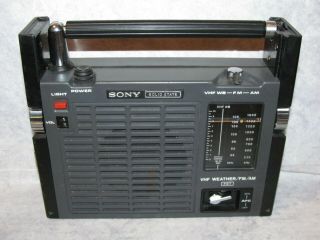Vintage Sony Tfm - 8100w | Solid State Portable Radio | Vhf Wb/fm/am | 3 Band.