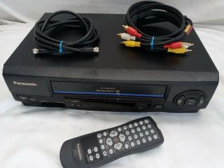 Panasonic Pv - V4021 Omnivision 4 Head Vcr Vhs Player - - Remote,  Cables