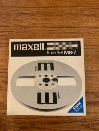 Nib Maxell Mr - 7 Metal Reel To Reel For 1/4 " Tape – 7 " Empty Metal Take Up Reel