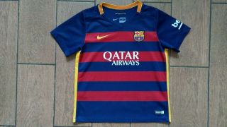 Football Shirt Soccer Fc Barcelona Home 2015/2016 Nike Jersey Barca Kids Boy M