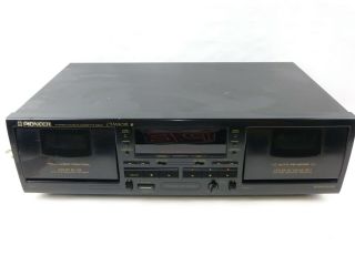 Vintage Pioneer Stereo Double Dual Cassette Tape Deck Player Recorder Ct - W403r