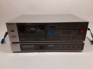 Vintage Sony St V10 Am/fm Stereo Tuner And Tc V10 Cassette Deck