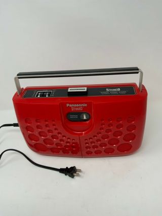 Panasonic Swiss Cheese 8 Track Stereo Player Red Model Rs - 833s
