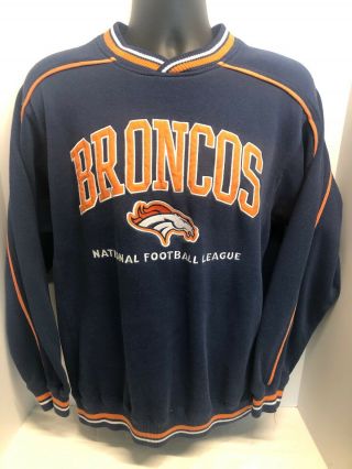 Vtg Lee Sport Nfl Denver Broncos Crewneck Sweatshirt Mens Sz Medium