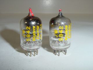 2 Vintage 1959 Western Electric 417a Jw 5842 [] Getter Matched Amp Tube Pair