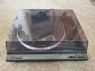 Vintage Onkyo Cp - 101a Turntable Record Player - Auto Return Belt Drive