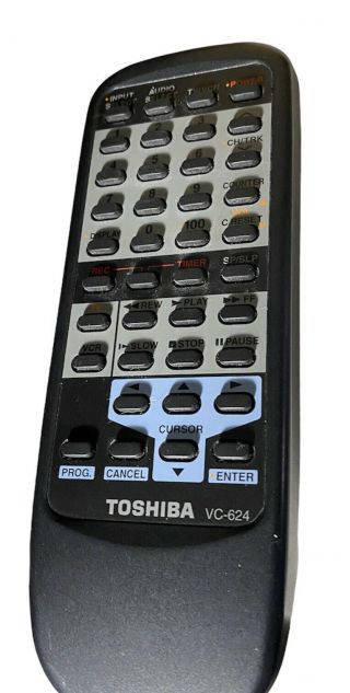 Toshiba M - 624 VHS/VCR Video Cassette Recorder & Player,  4 Head Hi - Fi,  W/ Remote 3