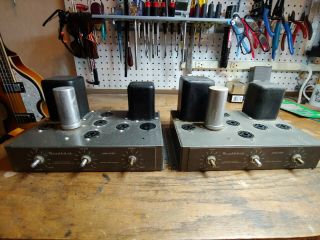 Two Heathkit Model A7 Monoblock Tube Amplifiers Project No Tubes