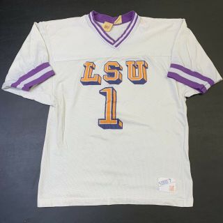 Vintage Lsu Jersey Shirt 70s 80s College Louisiana University Ncaa Football M
