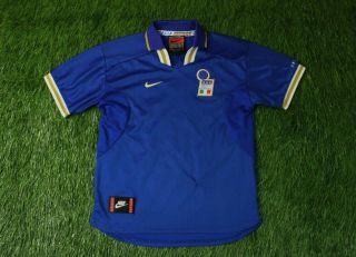 Italy National Team 1996/1997 Football Shirt Jersey Home Nike Young Xl