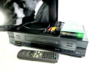 Toshiba 4 - Head Video Vcr Vhs Recorder With Oem Remote And Cables - W - 614s