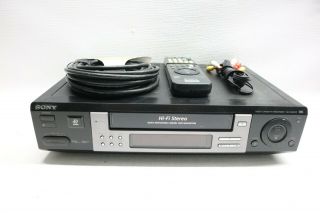 Sony Slv - M20hf Vhs Vcr Plus Video Cassette Recorder & Remote